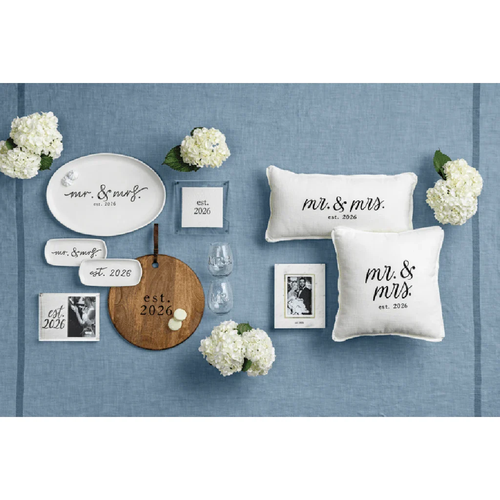 Mud Pie LLC: Mr. & Mrs. 2026 Platter - Image 2