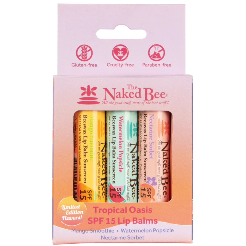 Naked Bee: Nb Trop Oasis 3 Pack Lip Balm