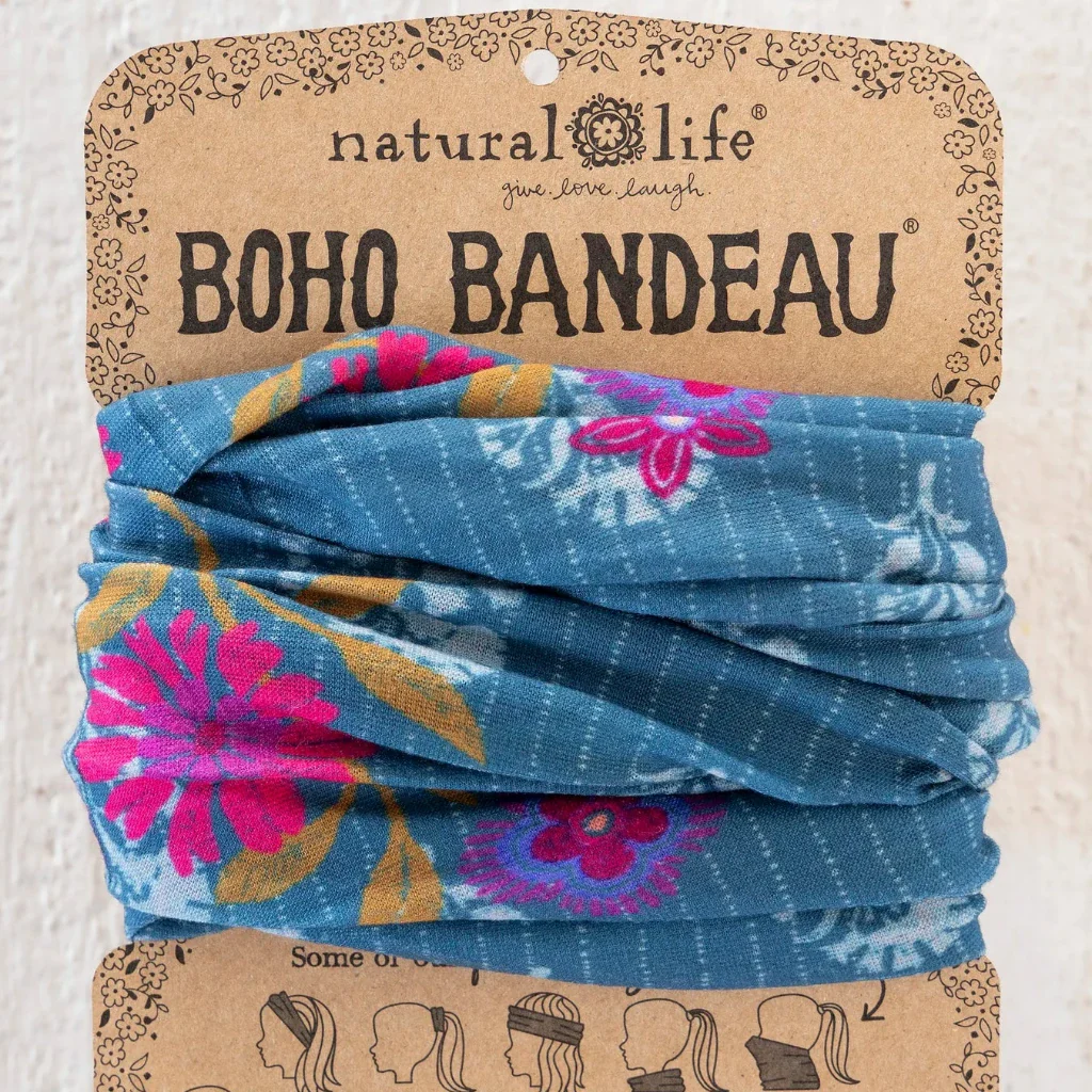 Natural Life : Block Stamp Indigo Full Boho Headband