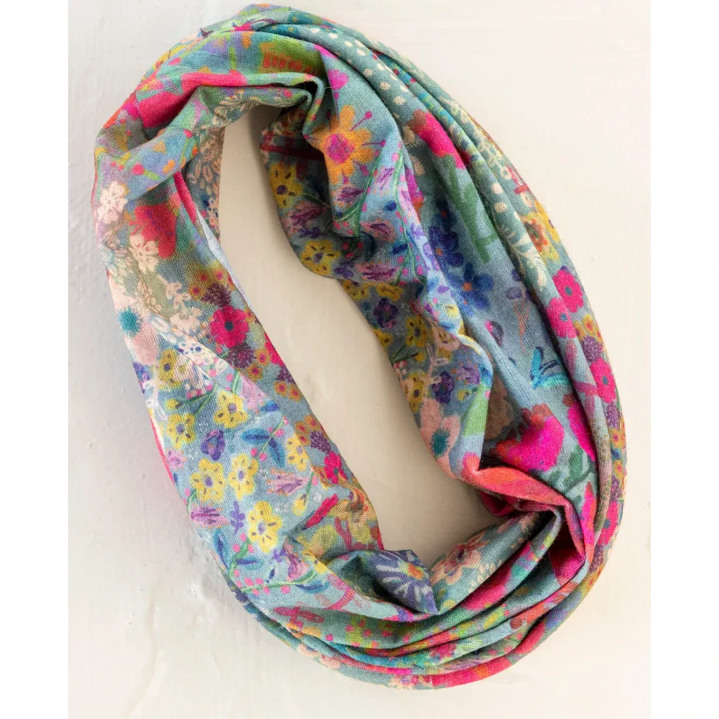 Natural Life : Blue Garden Patchwork Full Boho Headband - Image 3