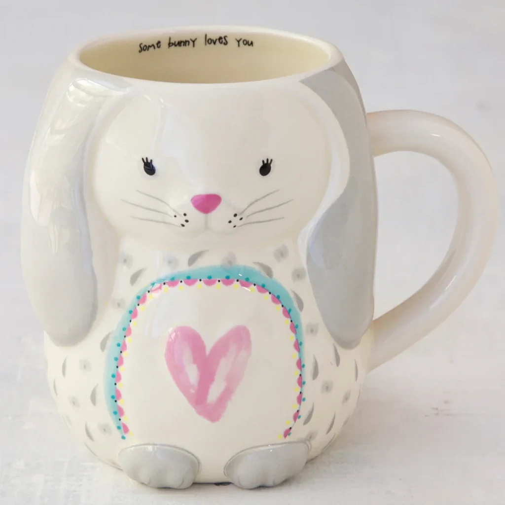 Natural Life : Bonnie The Bunny Folk Art Coffee Mug