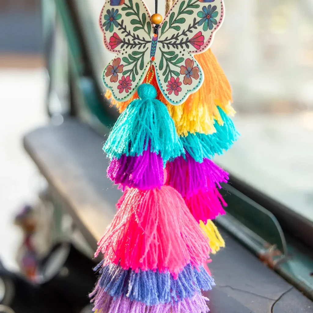 Natural Life : Cream Butterfly Car Air Freshener - Image 2
