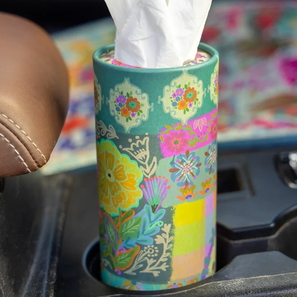 Natural Life : Floral Patchwork Car Tissues, Set of 3