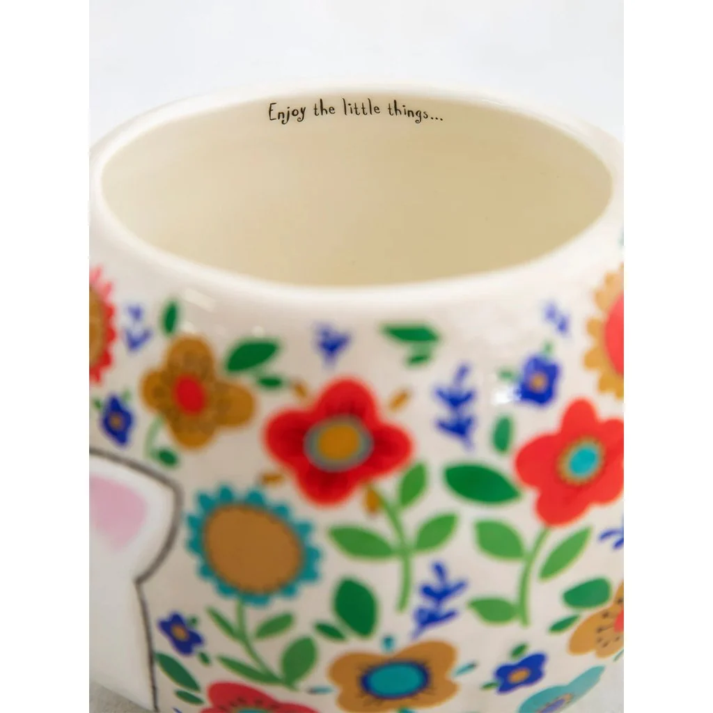 Natural Life : Folk Art Coffee Mug - Hedgehog - Image 3