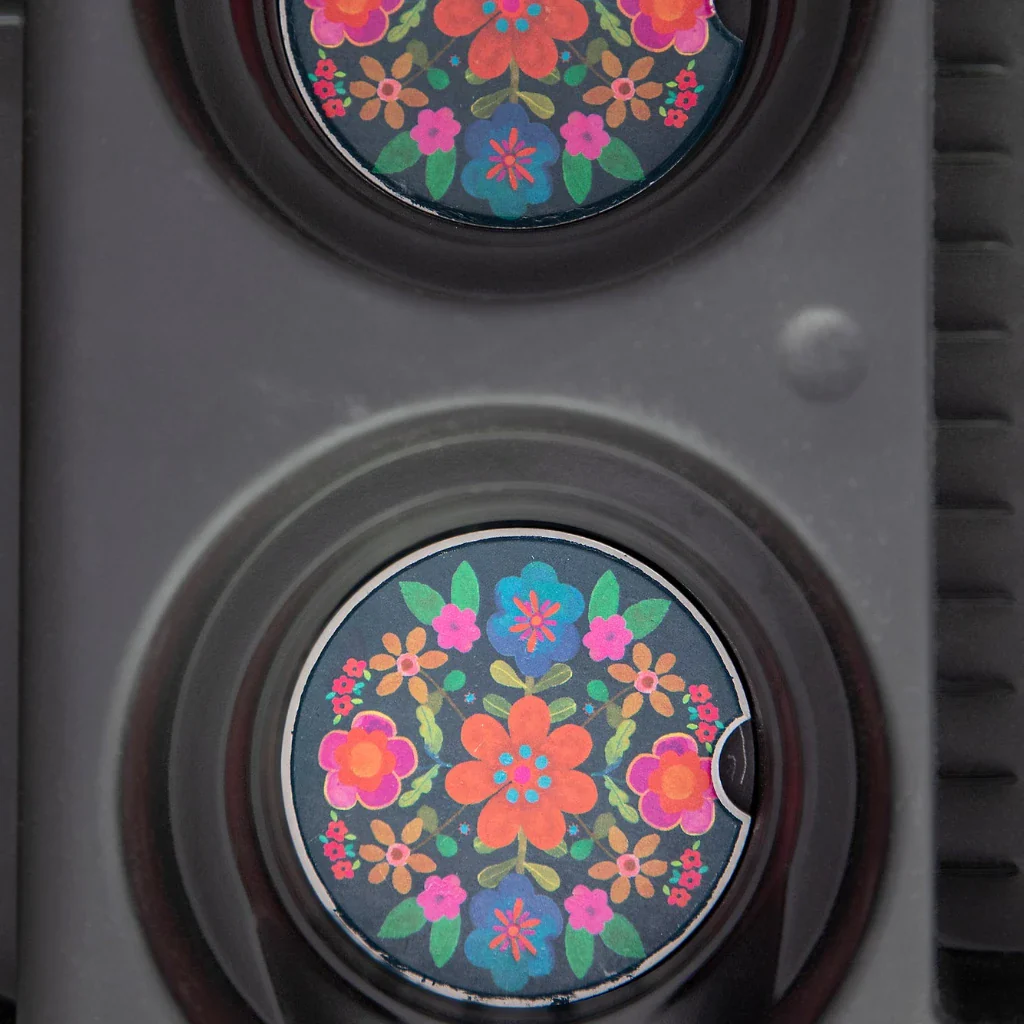 Natural Life : Folk Flower Car Coasters - Image 2