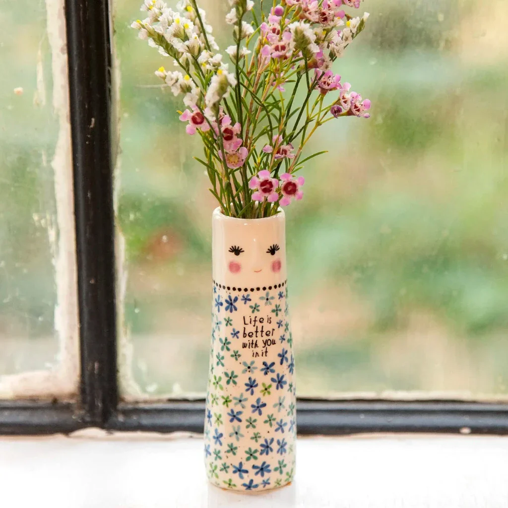 Natural Life : Life Is Better Folk Friend Bud Vase