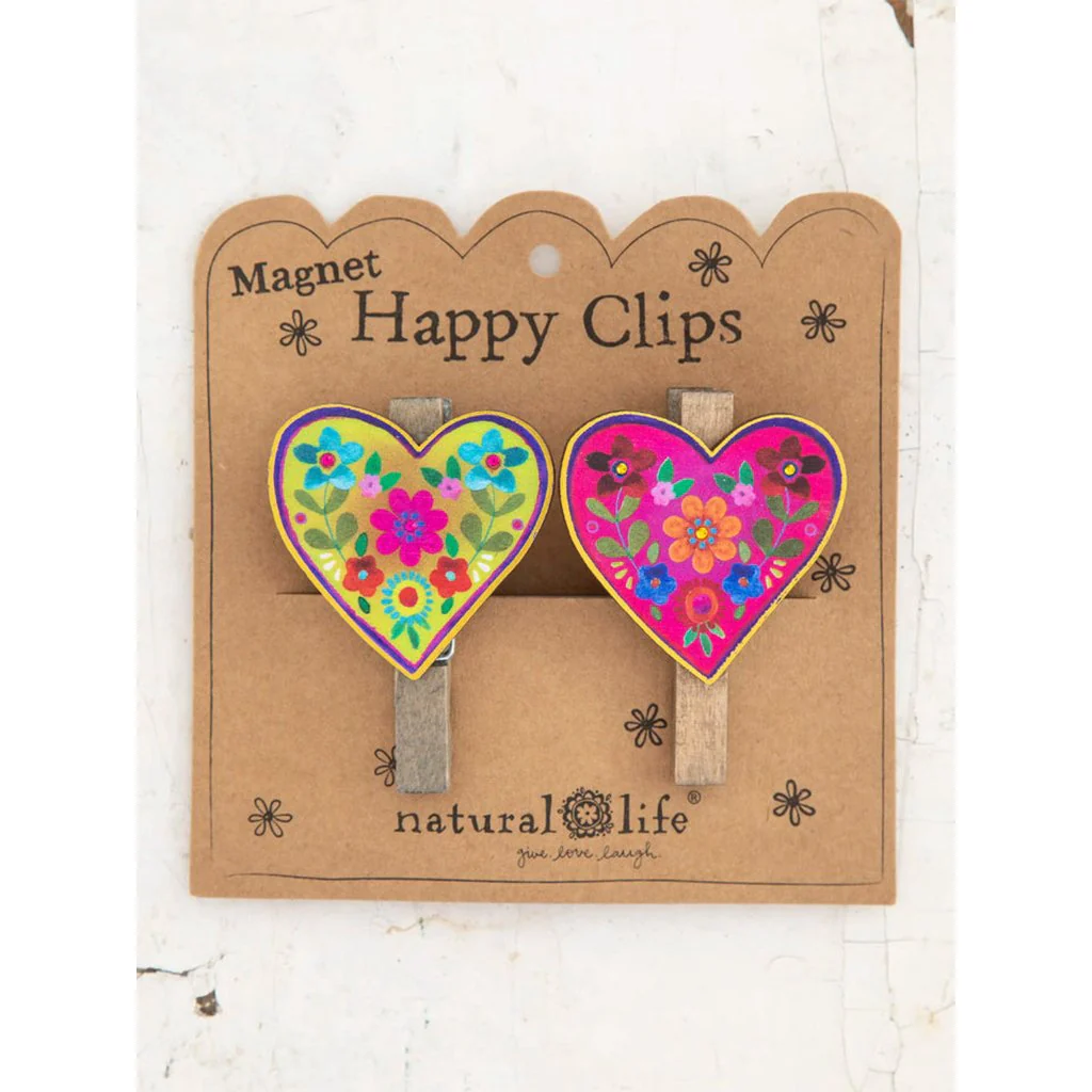 Natural Life : Magnet Bag Clips, Set of 2 - Heart