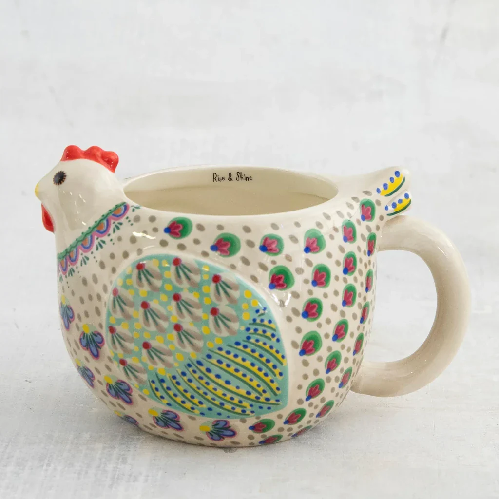 Natural Life : Penny The Chicken Folk Art Coffee Mug