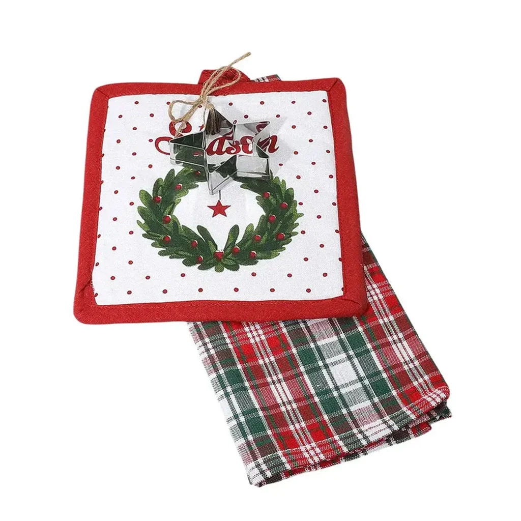 Nidico : 3PCS - Holiday Kitchen Towel Pot Holder Cookie Cutter - Image 2