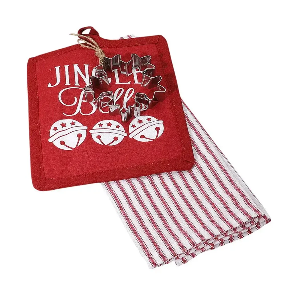 Nidico : 3PCS - Holiday Kitchen Towel Pot Holder Cookie Cutter - Image 3
