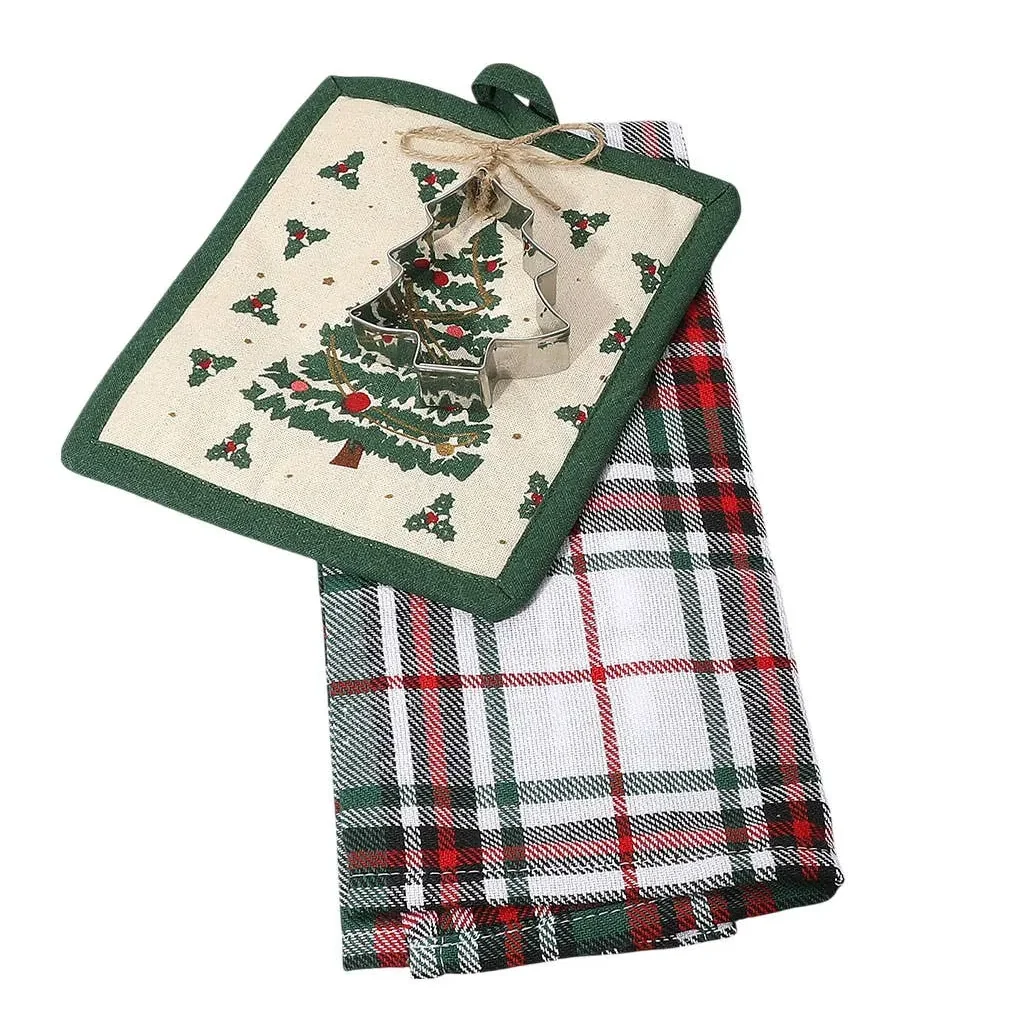 Nidico : 3PCS - Holiday Kitchen Towel Pot Holder Cookie Cutter - Image 4