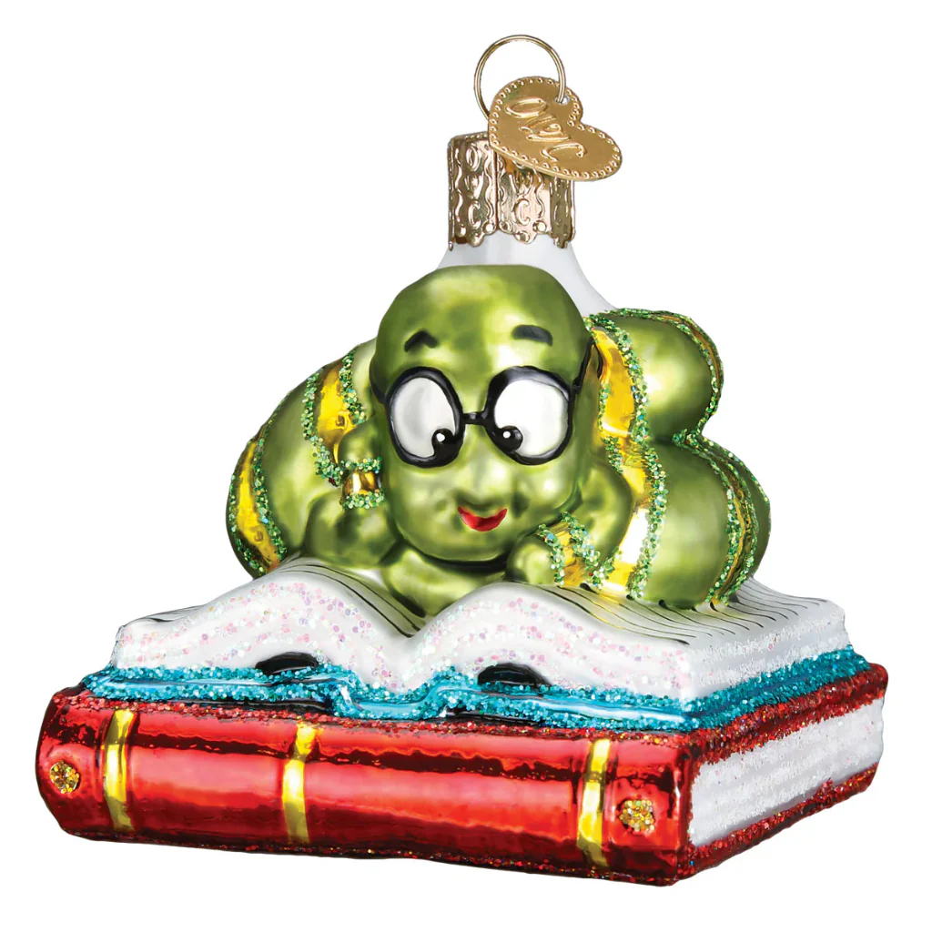 Old World Christmas : Bookworm Ornament