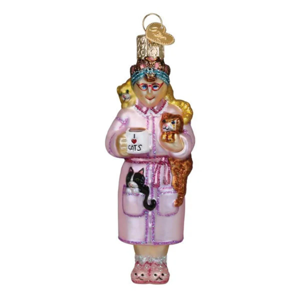 Old World Christmas : Cat Lady Ornament