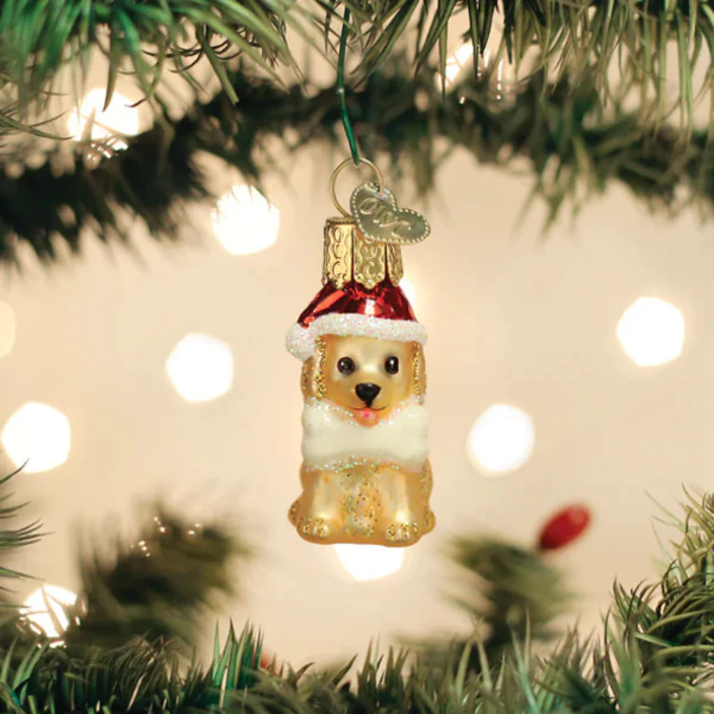 Old World Christmas : Mini Jolly Pup Ornament