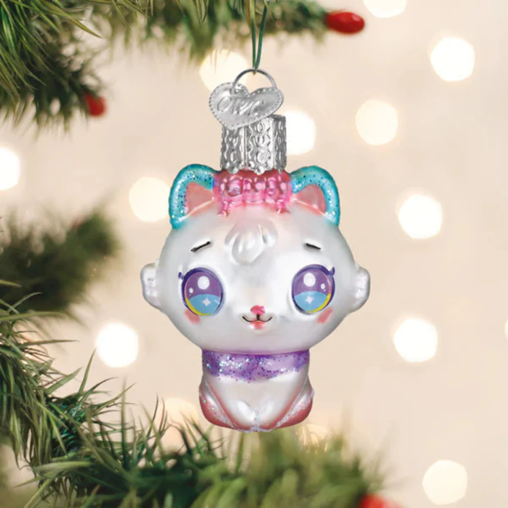 Old World Christmas : Mini Kawaii Cat Ornament
