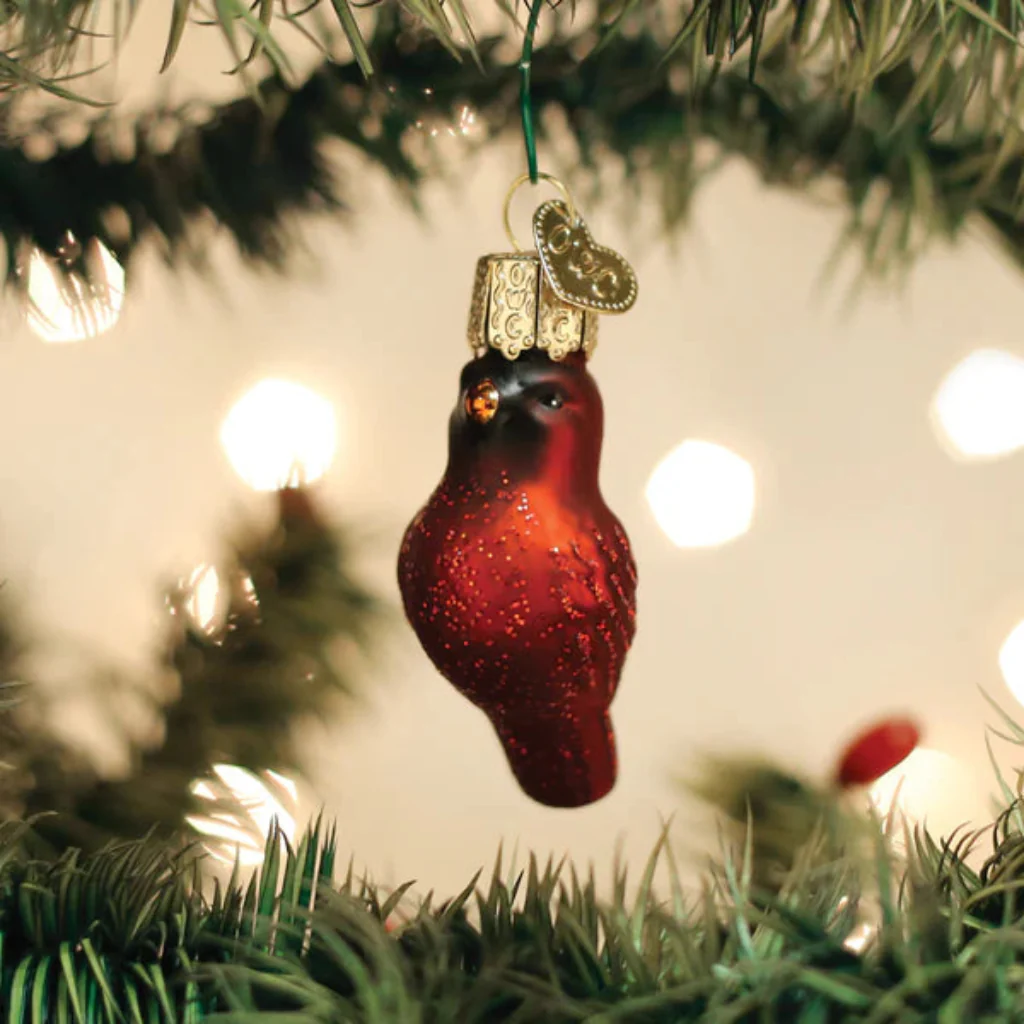 Old World Christmas : Mini Red Cardinal Ornament