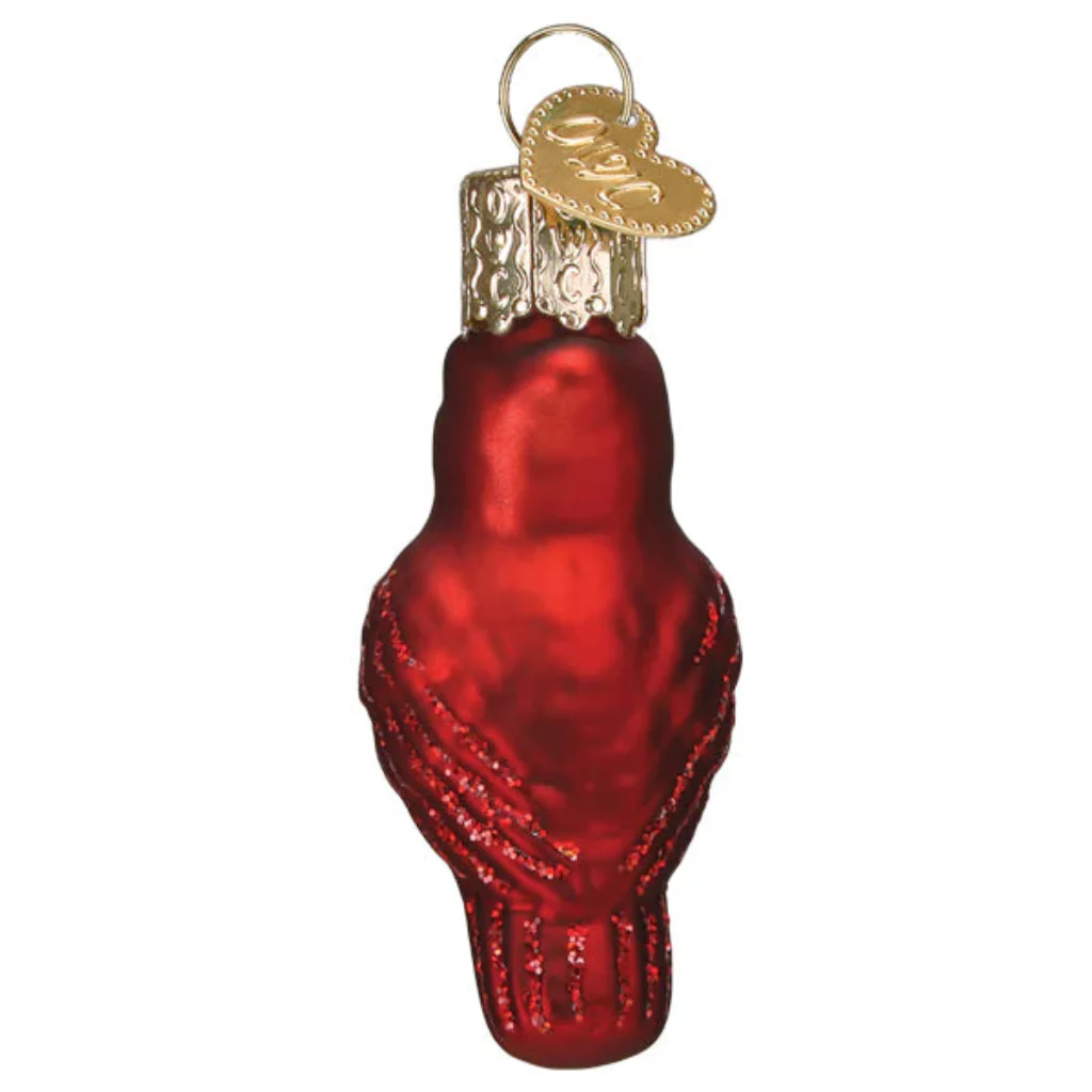 Old World Christmas : Mini Red Cardinal Ornament - Image 2