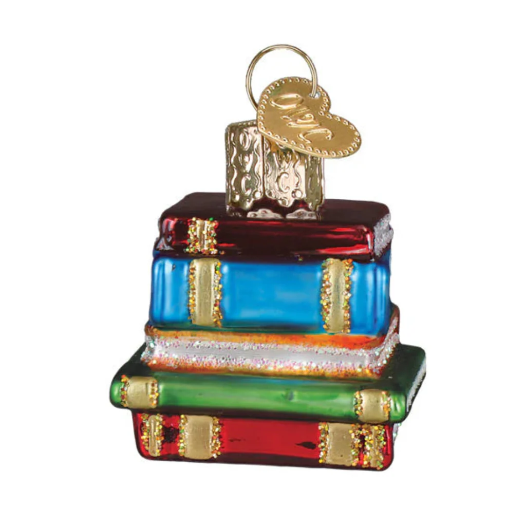 Old World Christmas : Mini Stack Of Books Ornament - Image 2