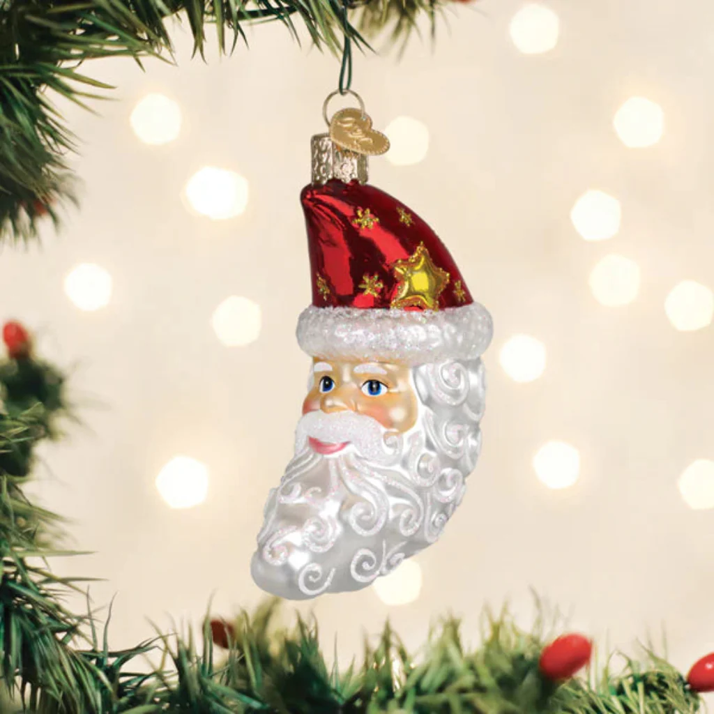 Old World Christmas : Santa Moon Face Ornament