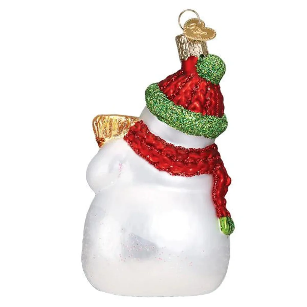 Old World Christmas : Snowman With Broom Ornament - Image 2