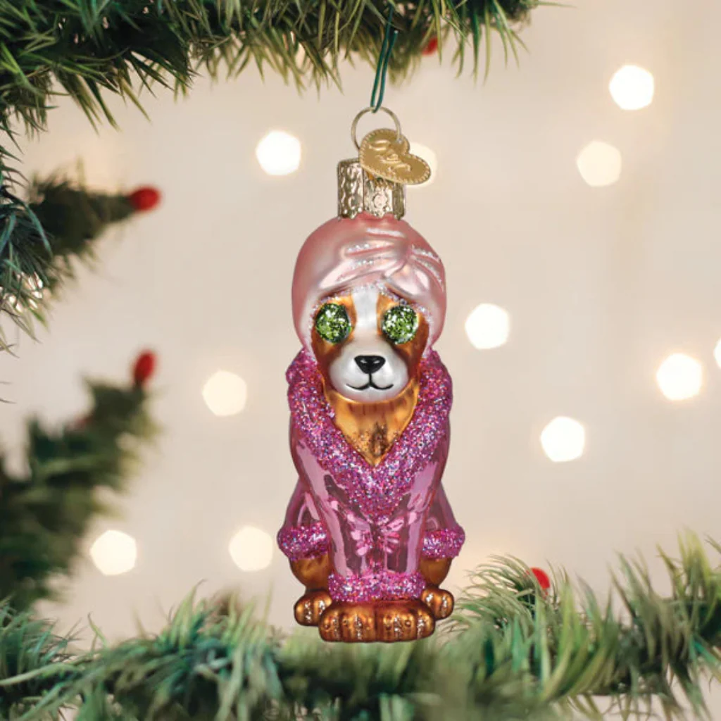 Old World Christmas : Spa Dog Ornament