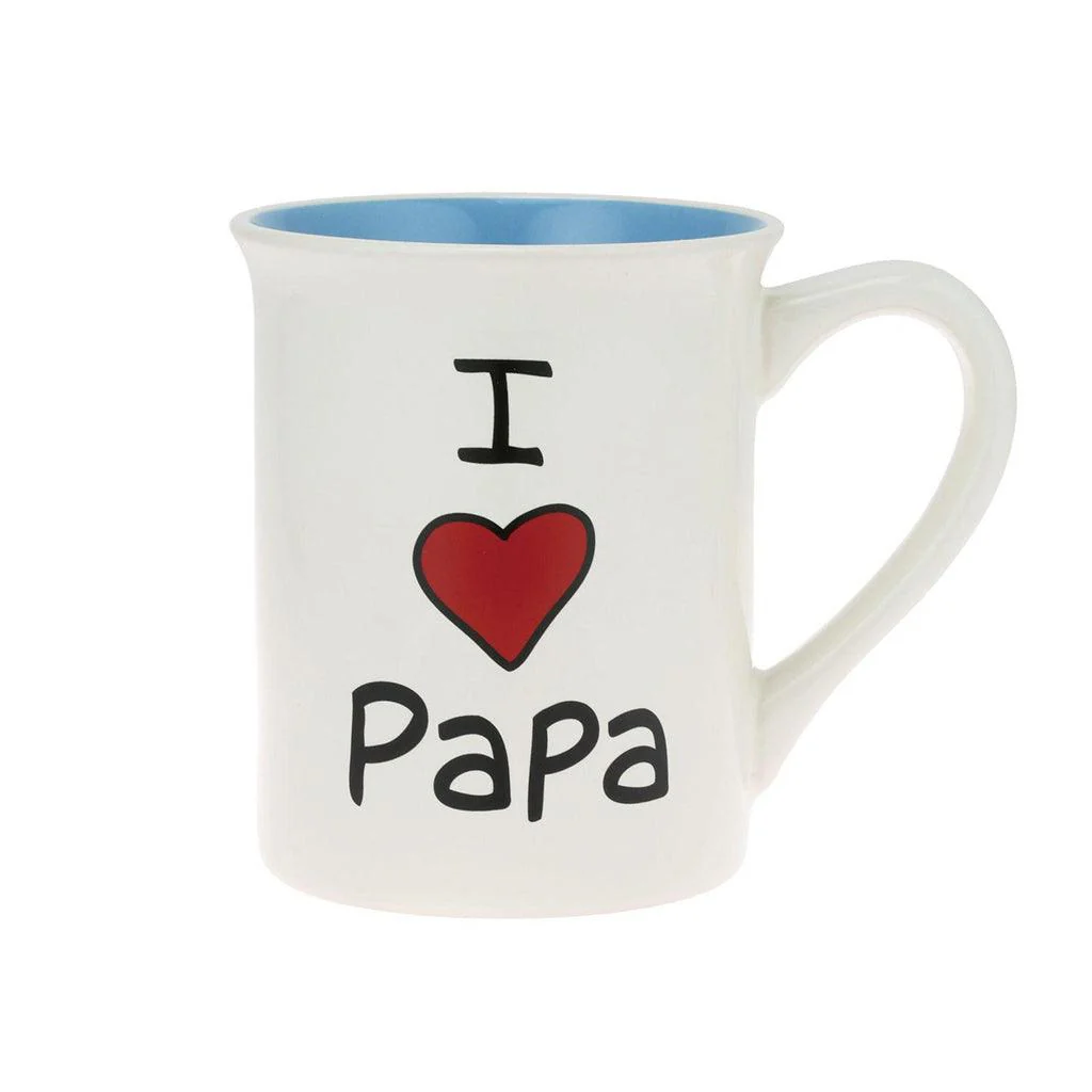 Our Name is Mud : I Heart Papa Mug 16oz