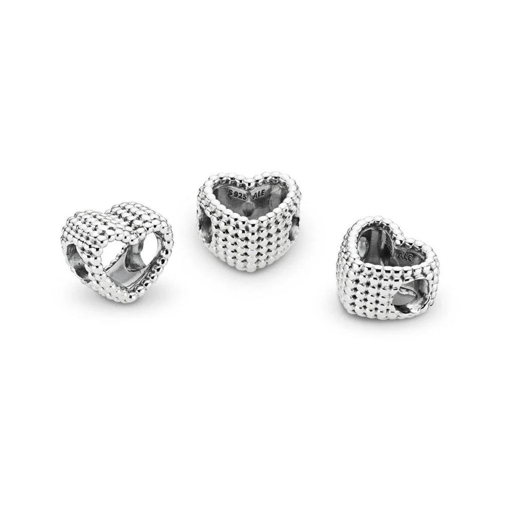 Pandora : Beaded Open Heart Charm - Image 2