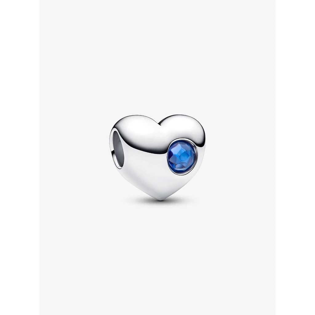PANDORA : Blue Stone Heart Charm