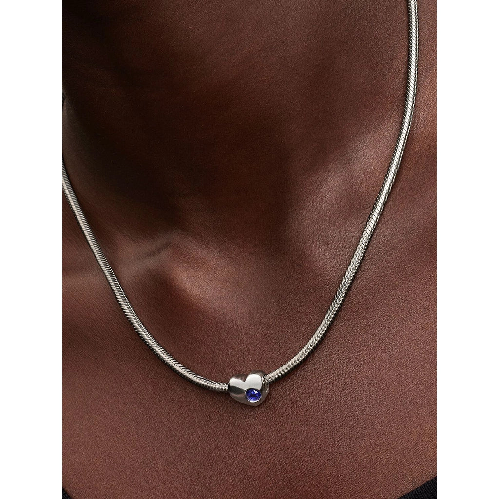 PANDORA : Blue Stone Heart Charm - Image 3