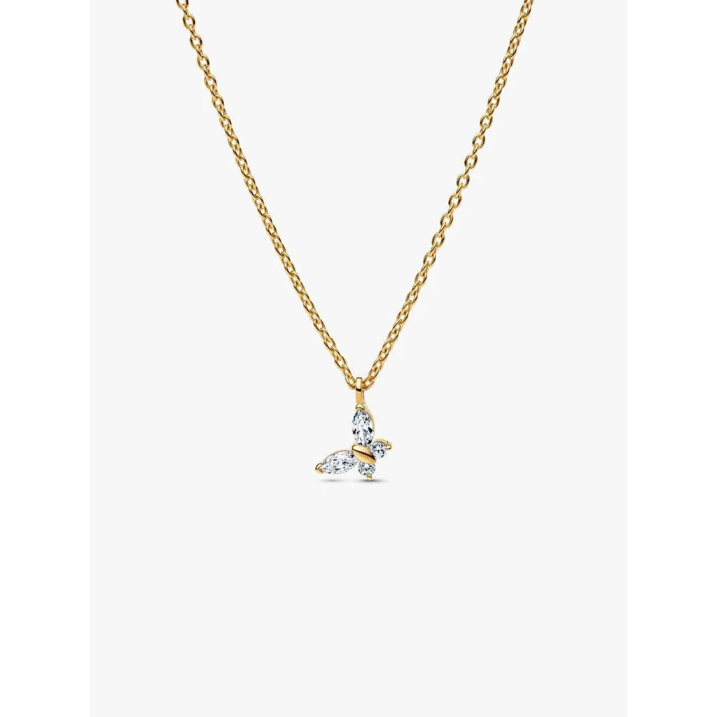 PANDORA : Butterfly Gold Pendant Necklace