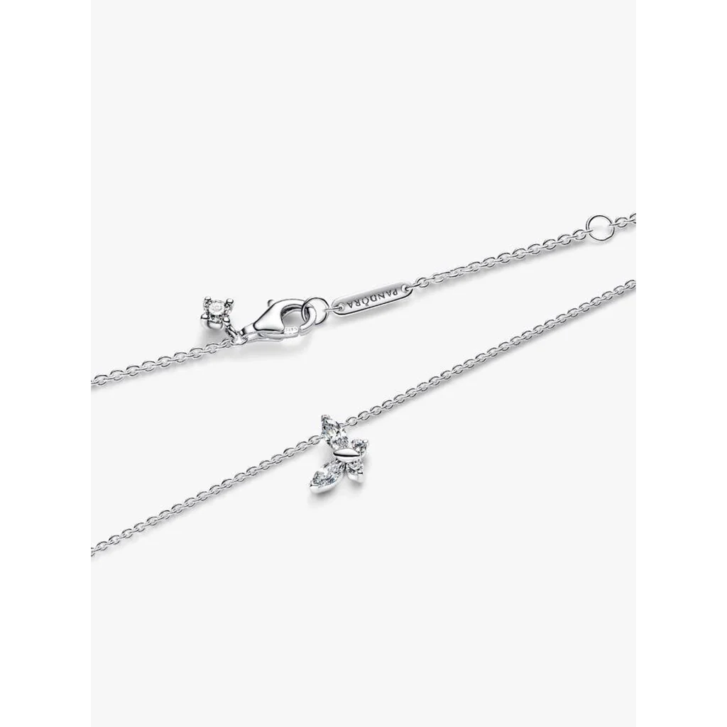 PANDORA : Butterfly Silver Pendant Necklace - Image 3