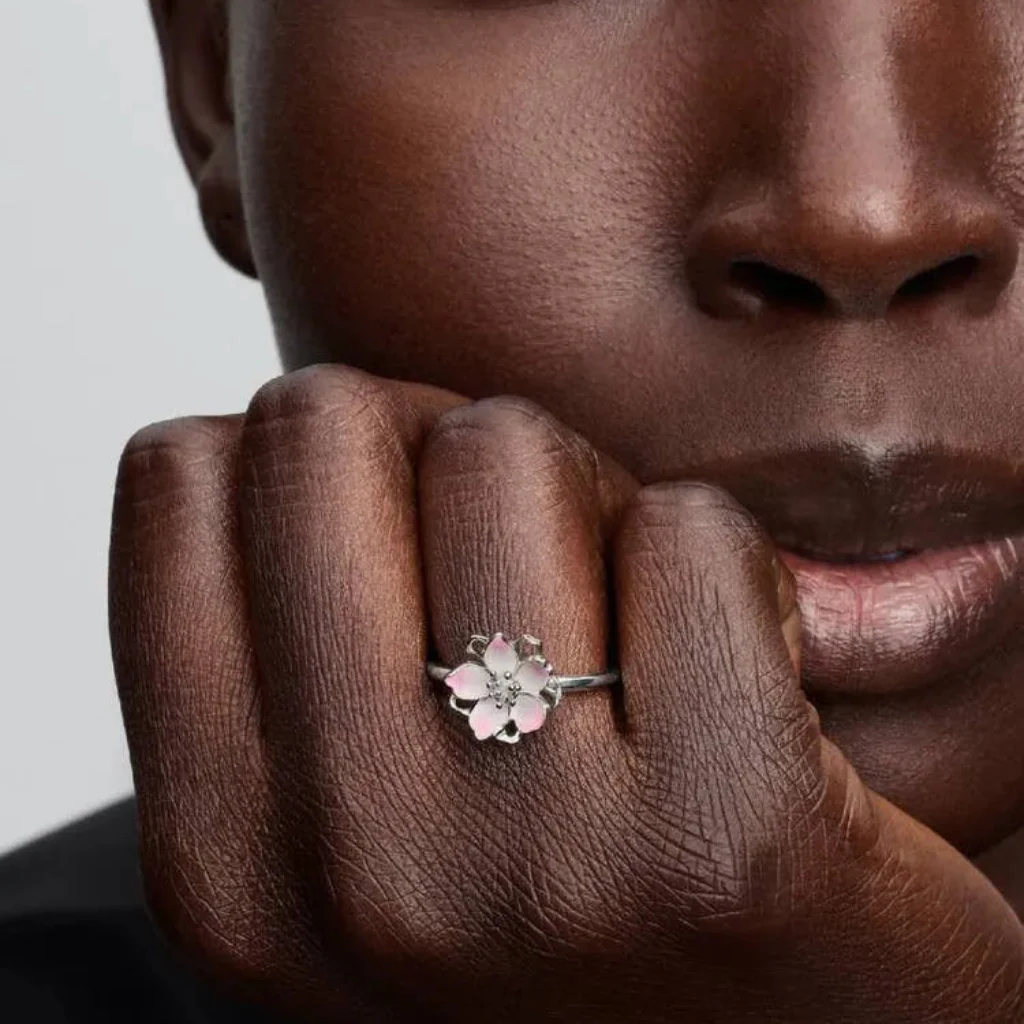 PANDORA : Cherry Blossom Ring - Silver - Image 3