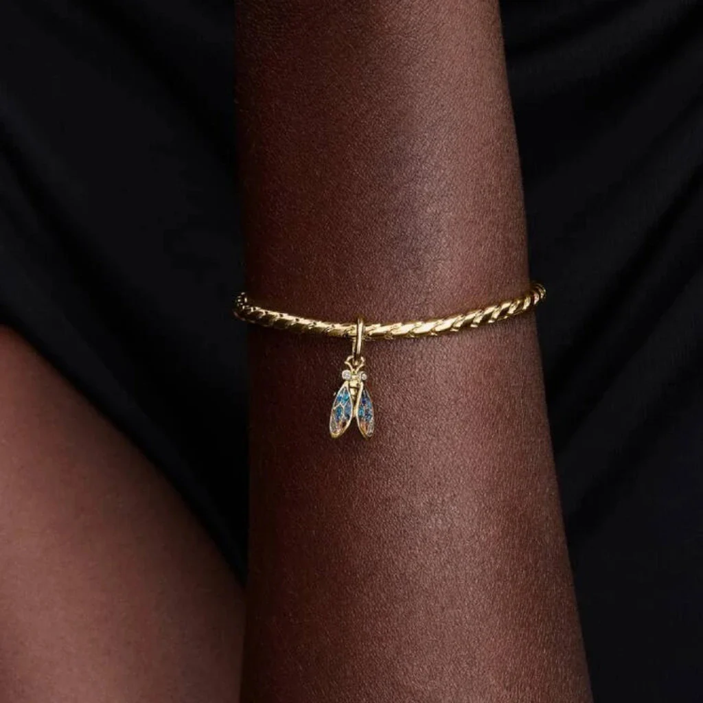 PANDORA : Cicada Dangle Charm - Gold - Image 4