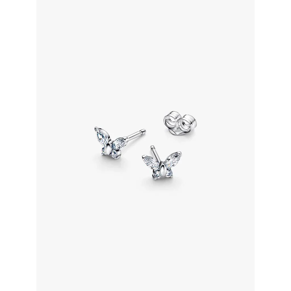 PANDORA : Clear Butterfly Stud Earrings - Image 3