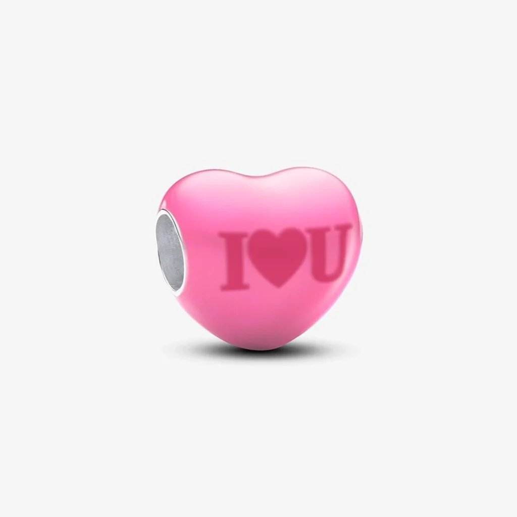 PANDORA : Colour-changing Hidden Message Heart Charm in Sterling Silver - Image 4