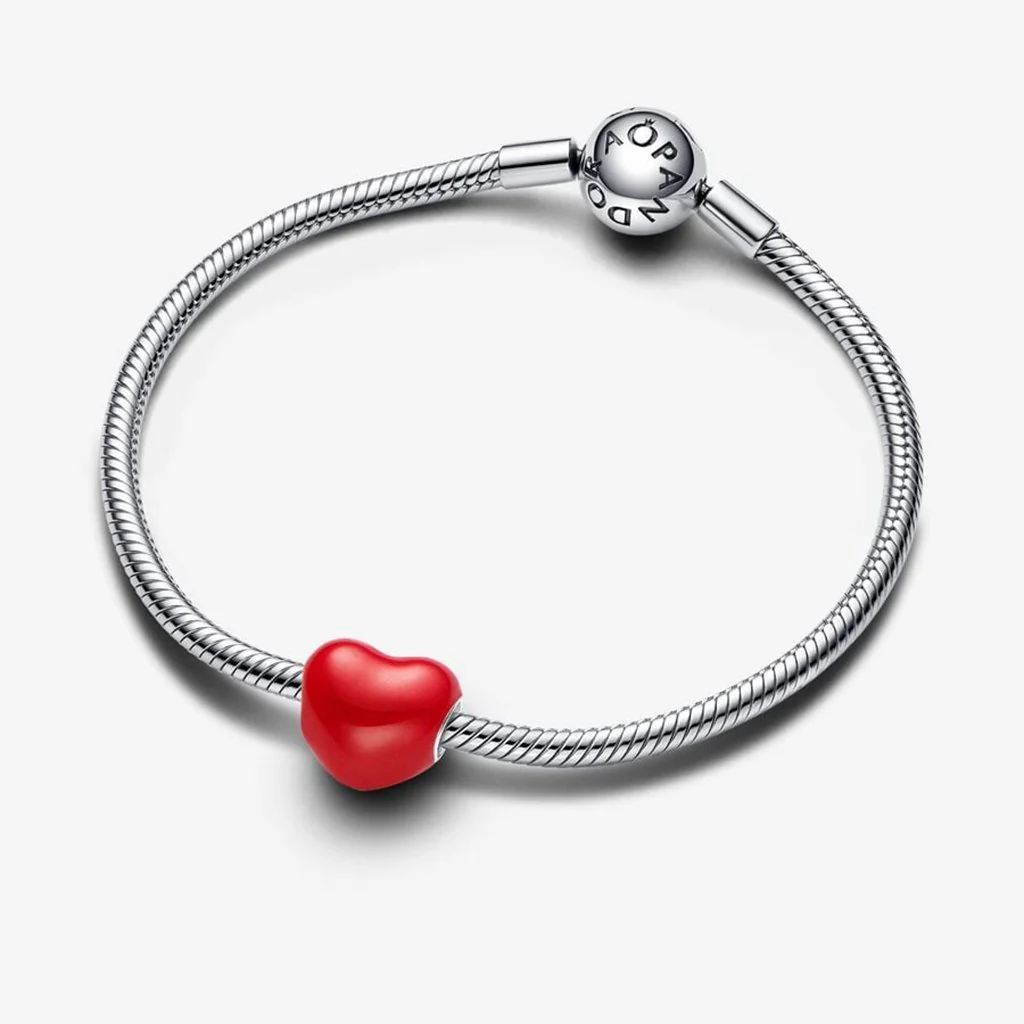 PANDORA : Colour-changing Hidden Message Heart Charm in Sterling Silver - Image 6