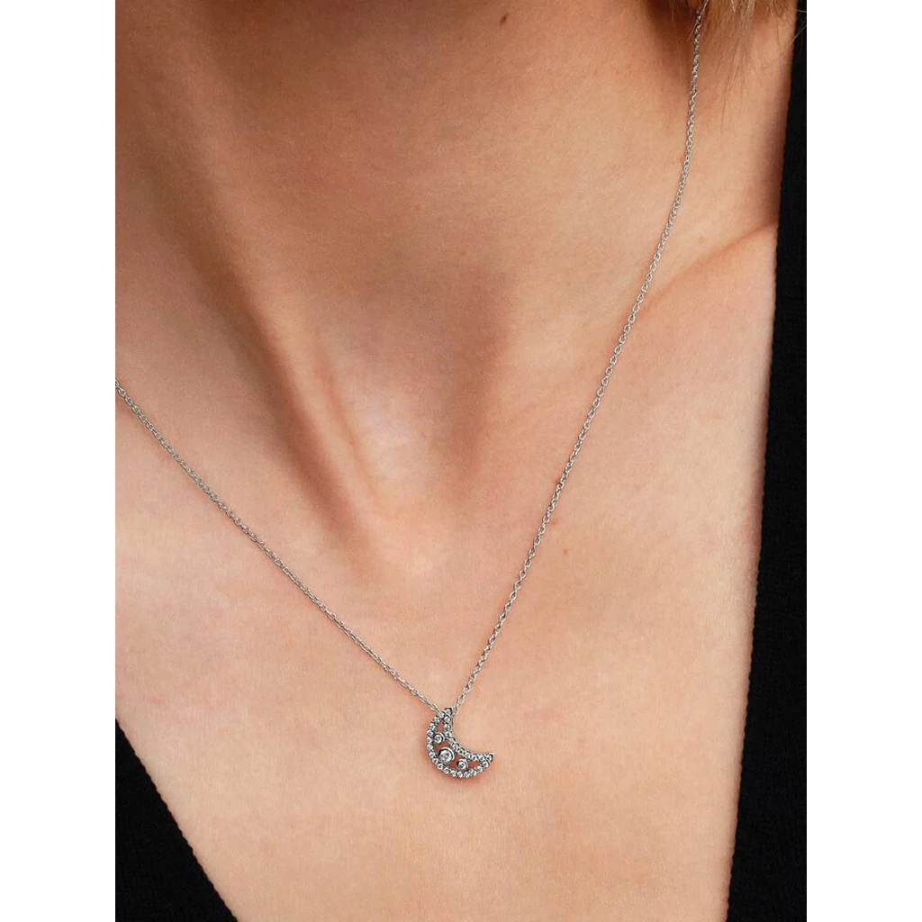 PANDORA : Crescent Moon Pendant Necklace - Image 2