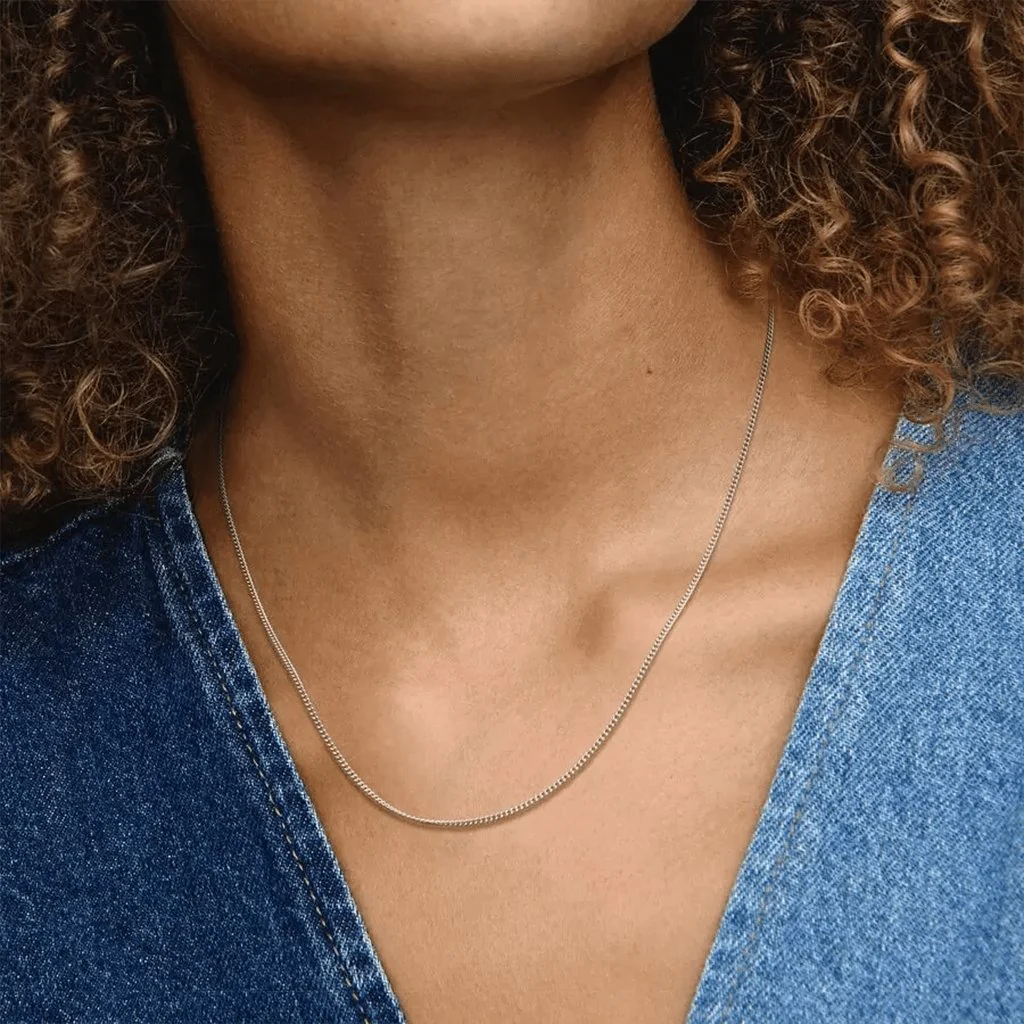PANDORA : Curb Chain Necklace - Sterling Silver (23.6") - Image 3