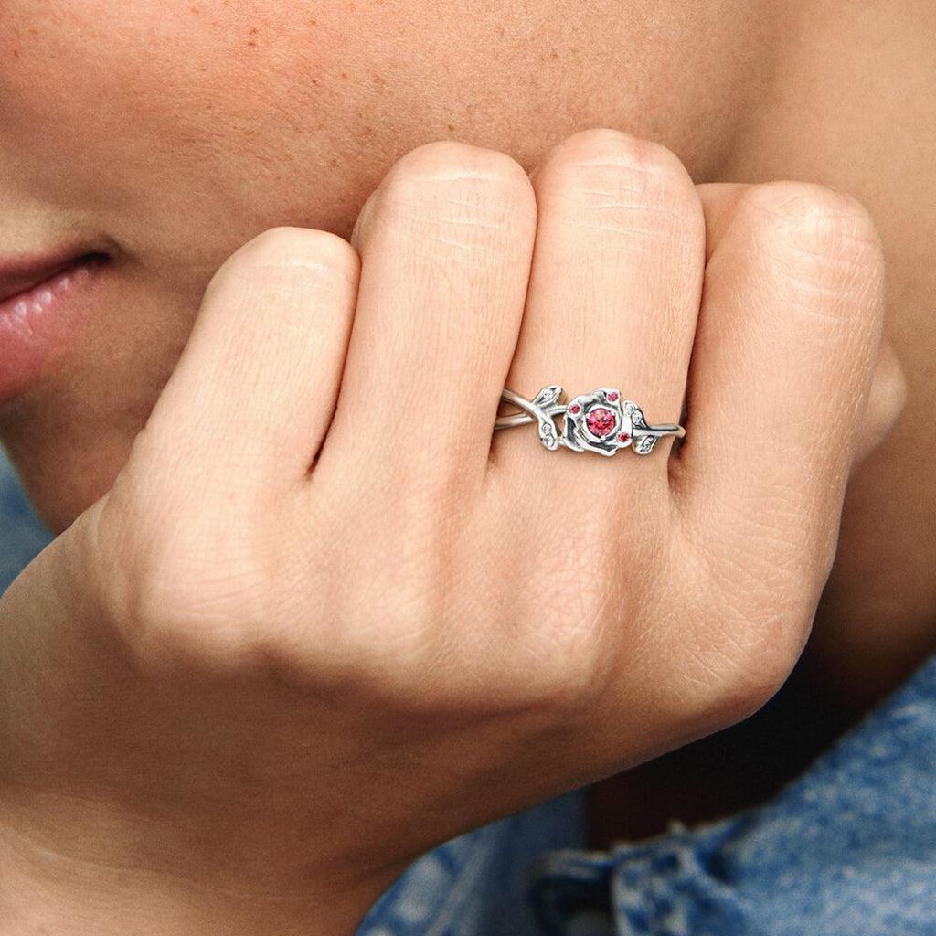 PANDORA : Disney Beauty and the Beast Rose Ring - Image 3