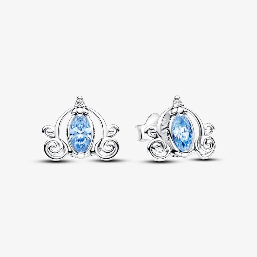 PANDORA : Disney Cinderella's Carriage Stud Earrings - Sterling Silver