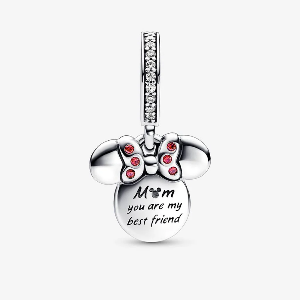 PANDORA : Disney Minnie Mouse Silhouette Double Dangle Charm - Image 4