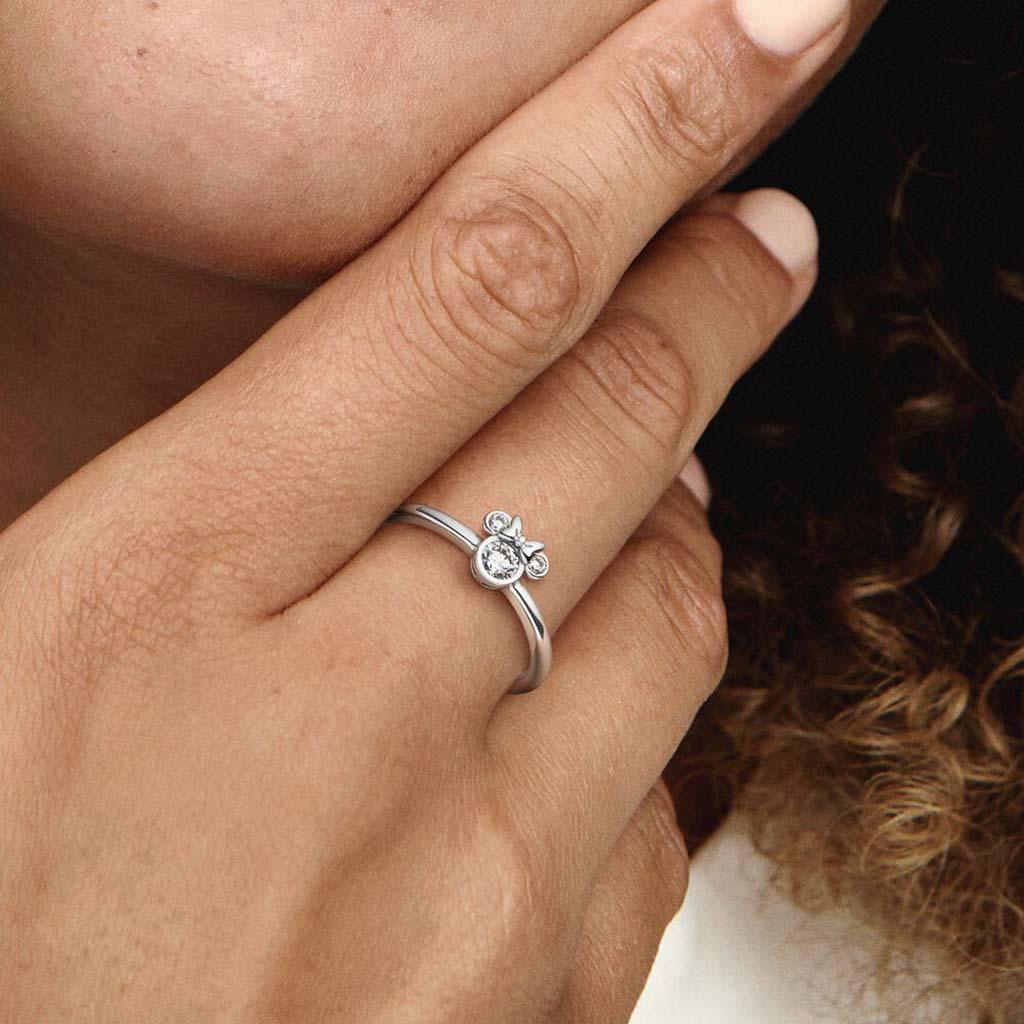 PANDORA : Disney Minnie Mouse Sparkling Head Ring - Image 6