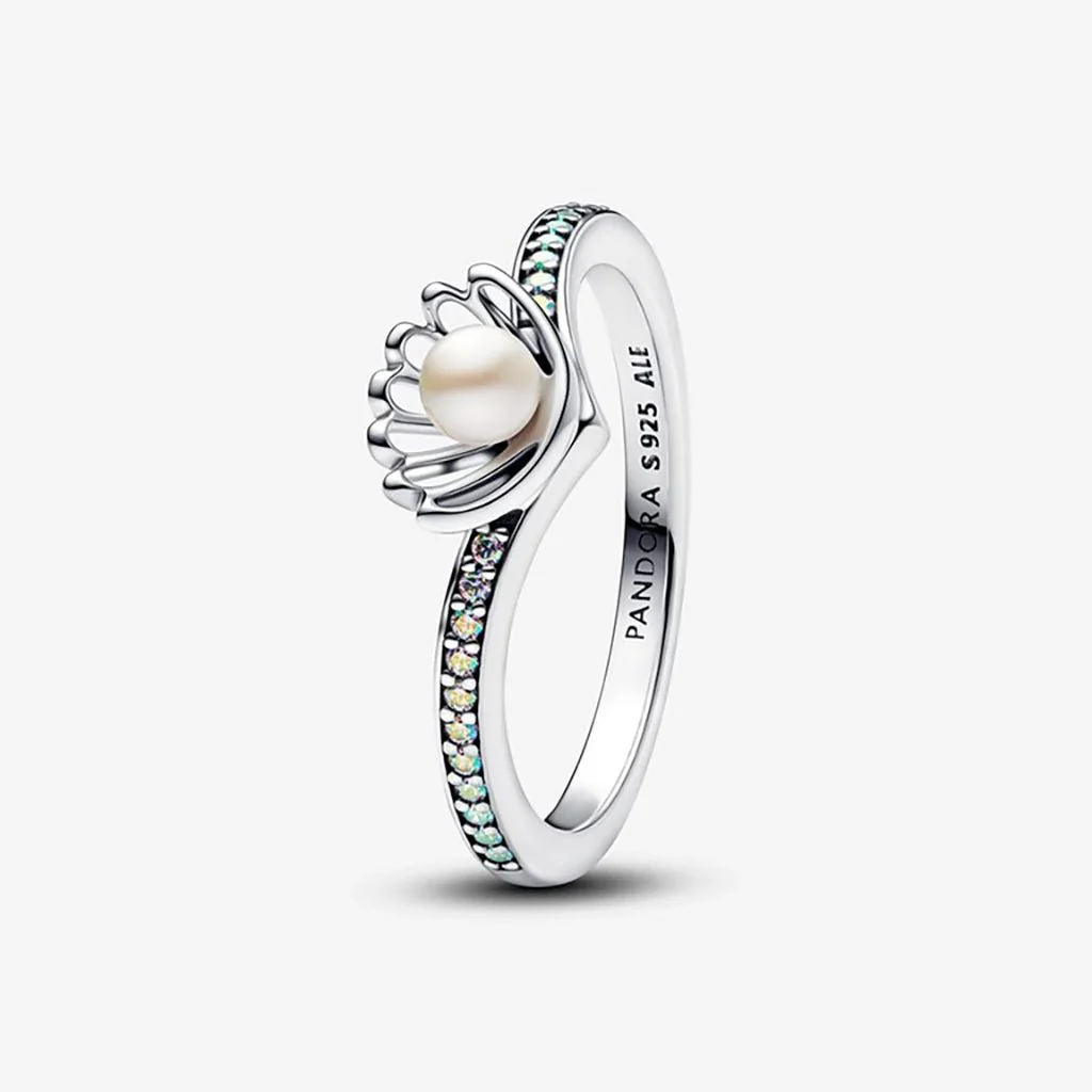 PANDORA : Disney Princess Ariel Shell Pearl Ring