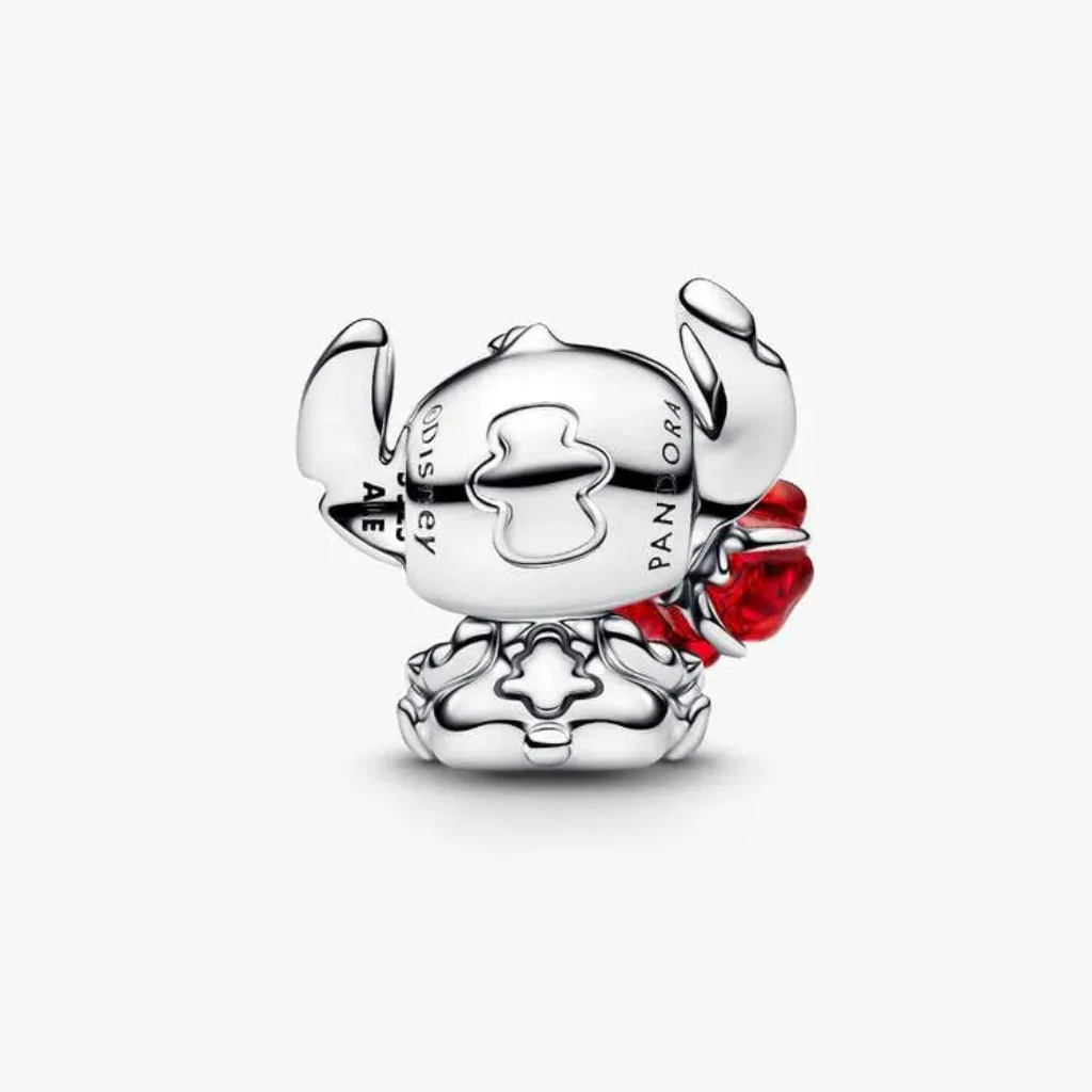 Pandora : Disney Stitch Rose Murano Glass Charm - Image 2