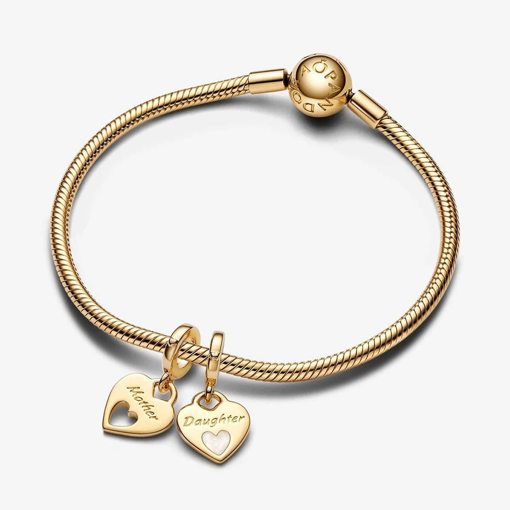 PANDORA :  Double Heart Split Dangle Charm - Image 3