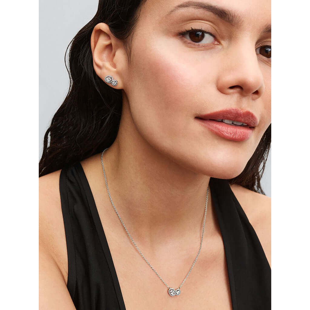 PANDORA : Embracing Halo Stud Earrings - Image 3