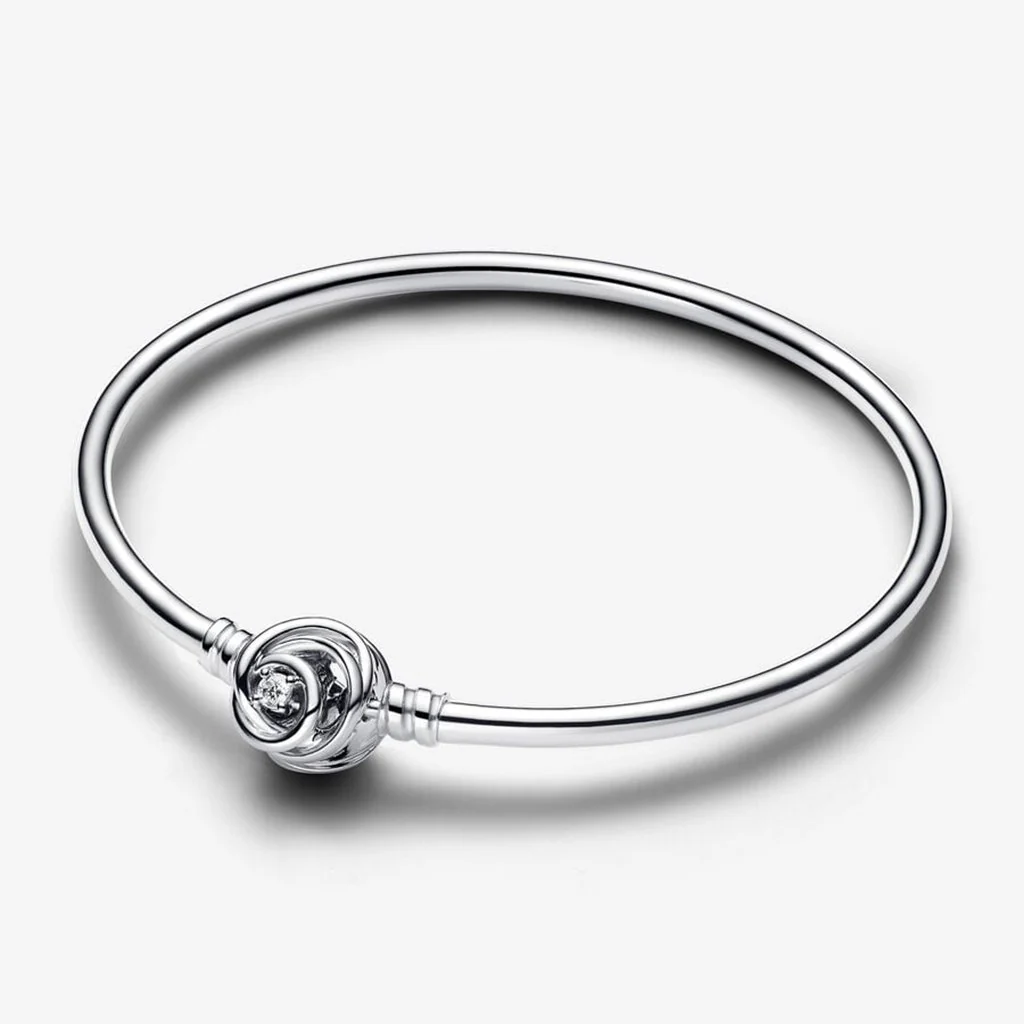 PANDORA : Encircled Clasp Bangle - Silver