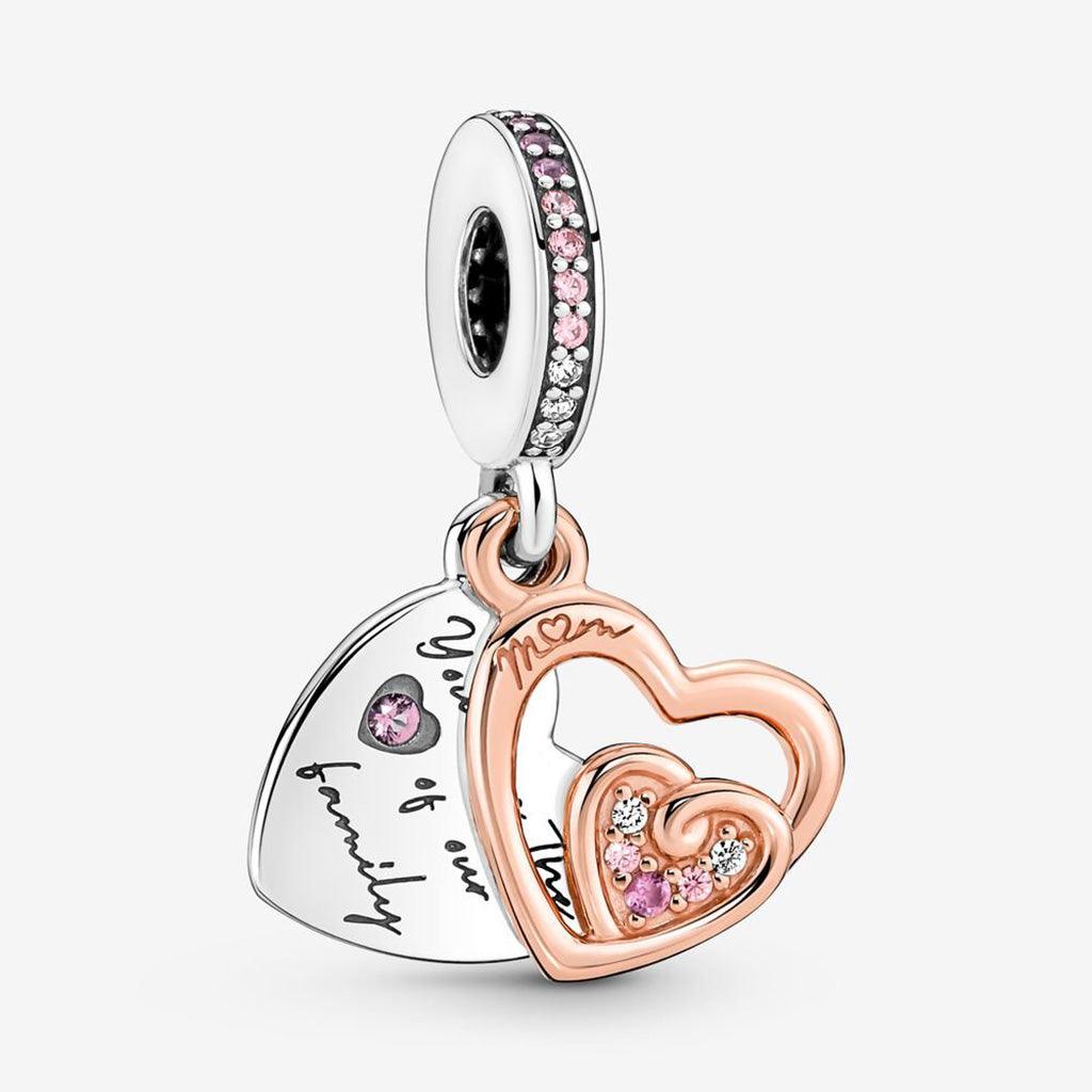 PANDORA : Entwined Infinite Hearts Double Dangle Charm