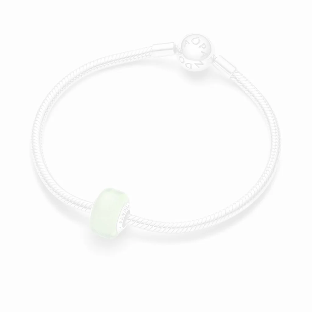 PANDORA : Green Mini Murano Glass Charm in Sterling Silver - Image 5
