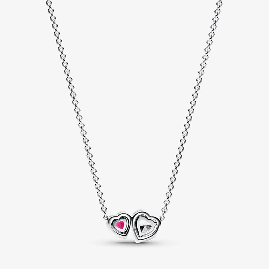 PANDORA : Halo Hearts Pendant Necklace - Image 3